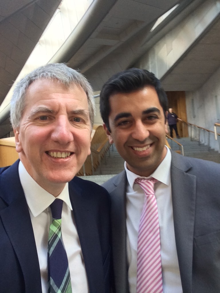 Selfie With Humza Yousaf, Scotland's Minister for International Development in Holyrood this week