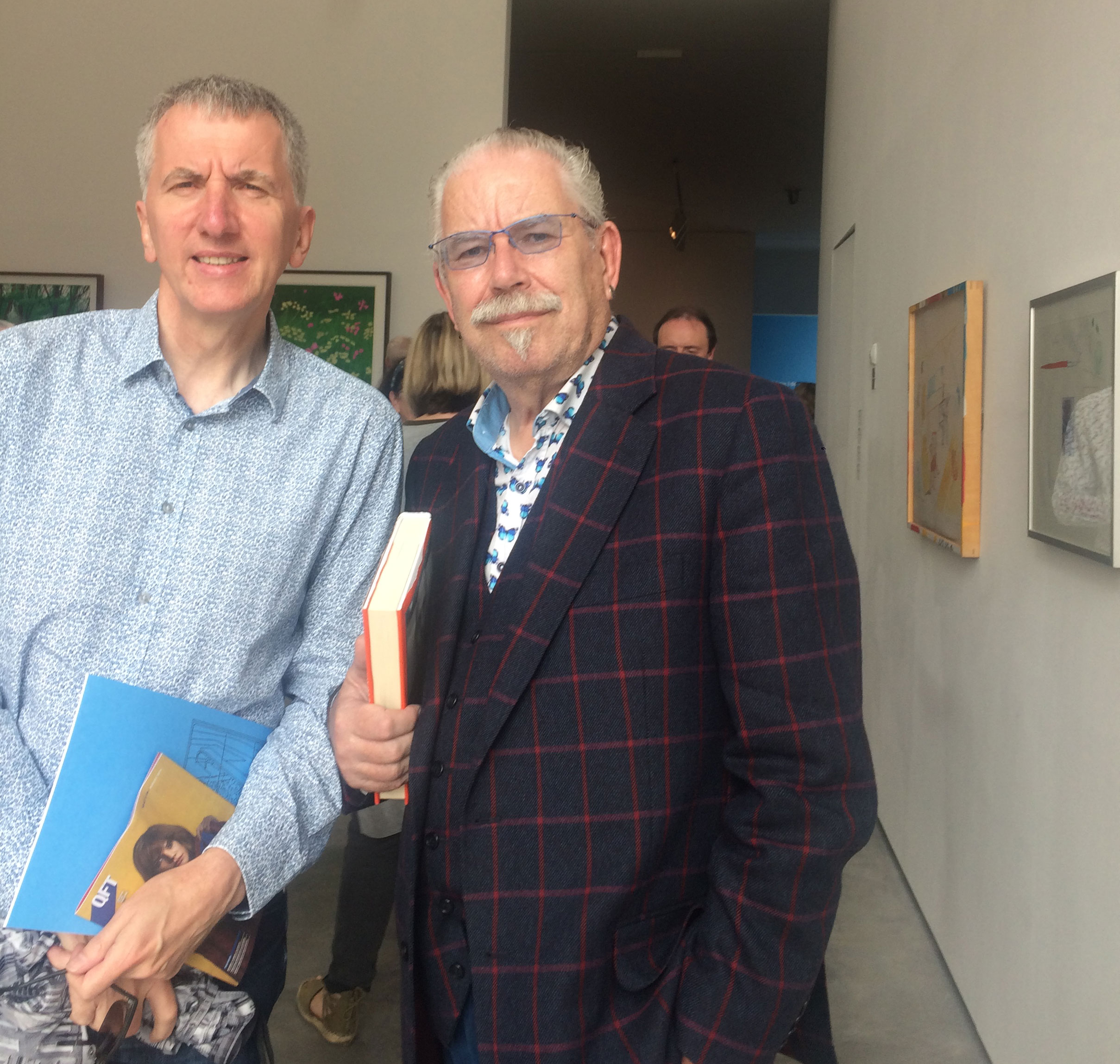 In The Belfast MAC with Robert Ballagh enjoying the spirited Hockney exhibition 
